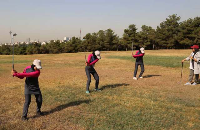 حضور بانوان خوزستانی در مسابقات گلف کشور